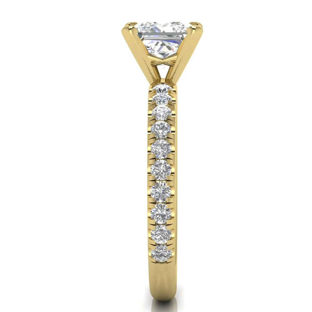 Classic Pavé Accent Engagement Ring
