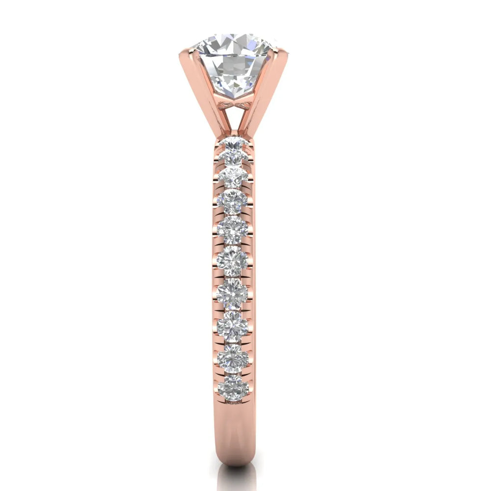Classic Pavé Accent Engagement Ring