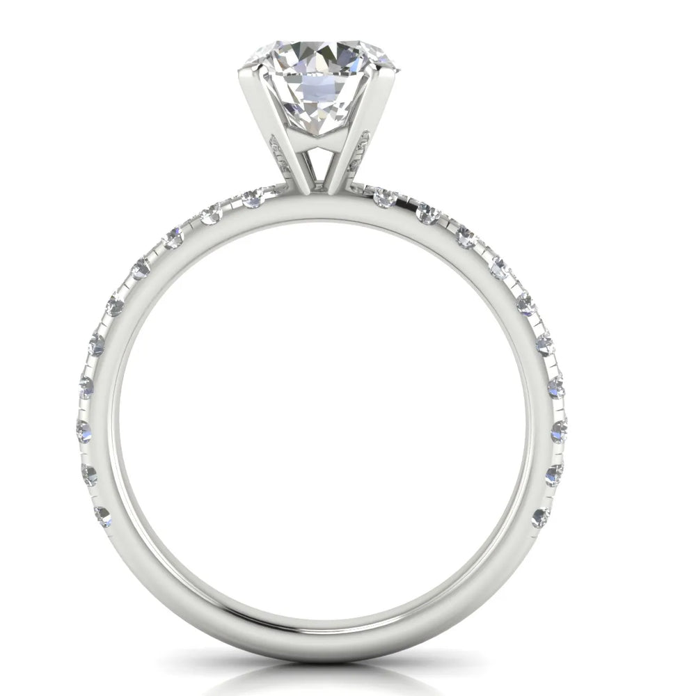 Classic Pavé Accent Engagement Ring