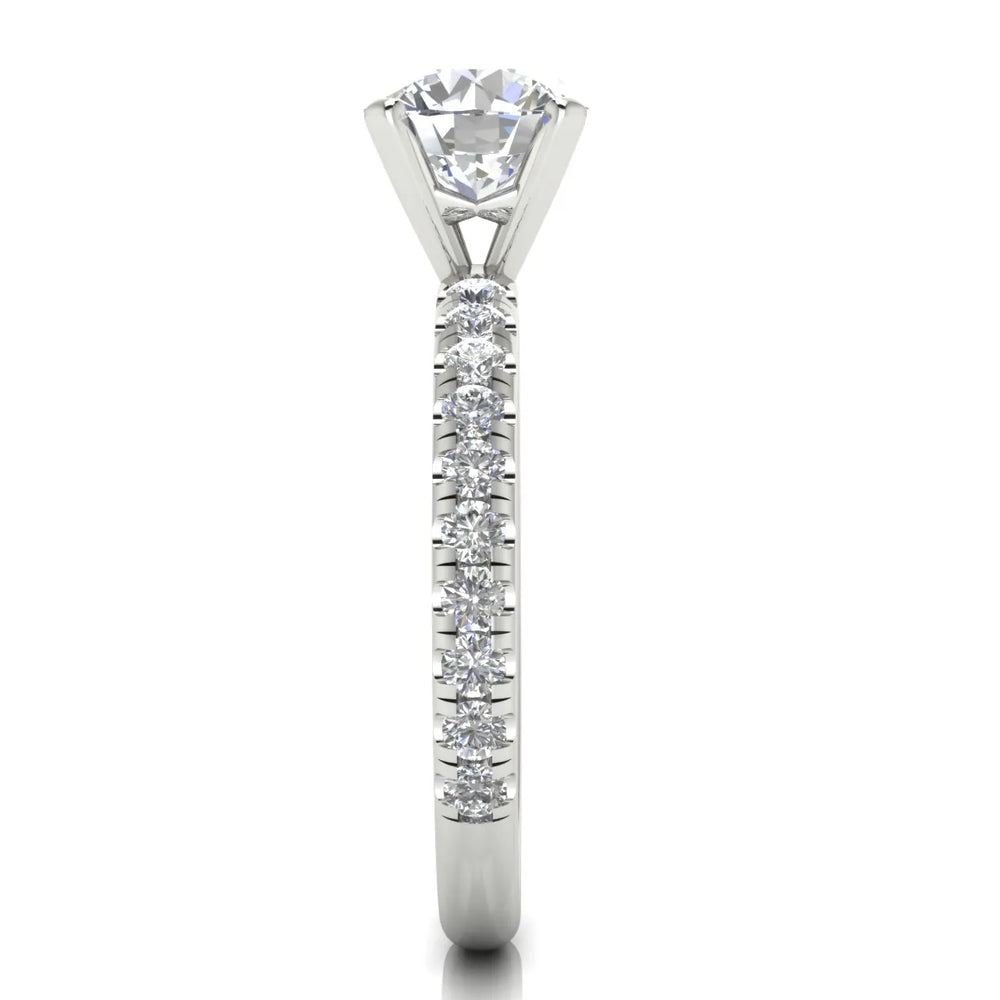 Classic Pavé Accent Engagement Ring