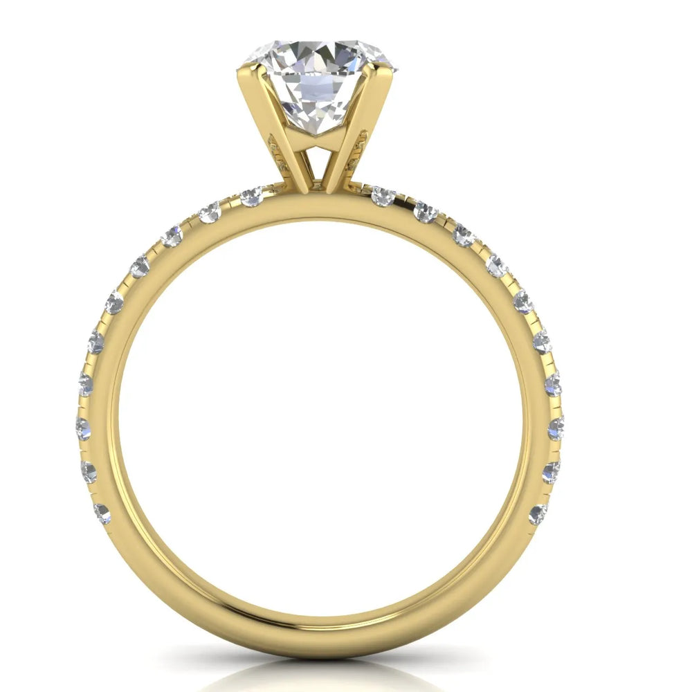 Classic Pavé Accent Engagement Ring