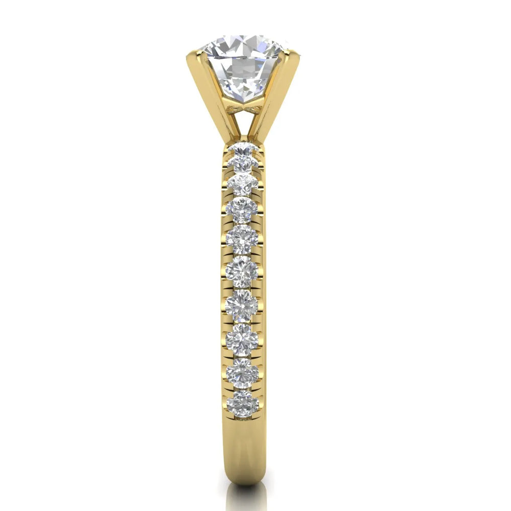 Classic Pavé Accent Engagement Ring