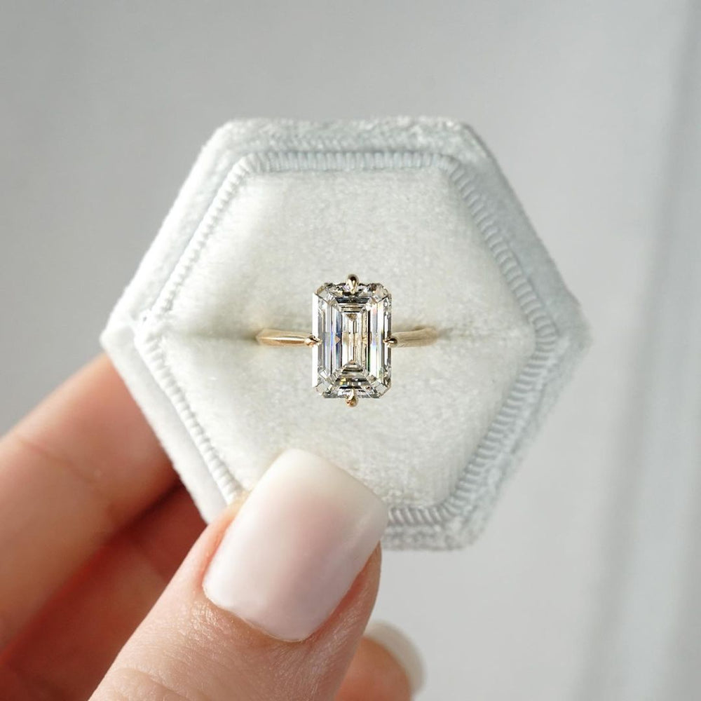 Emerald Cut Labgrown Engagement Ring