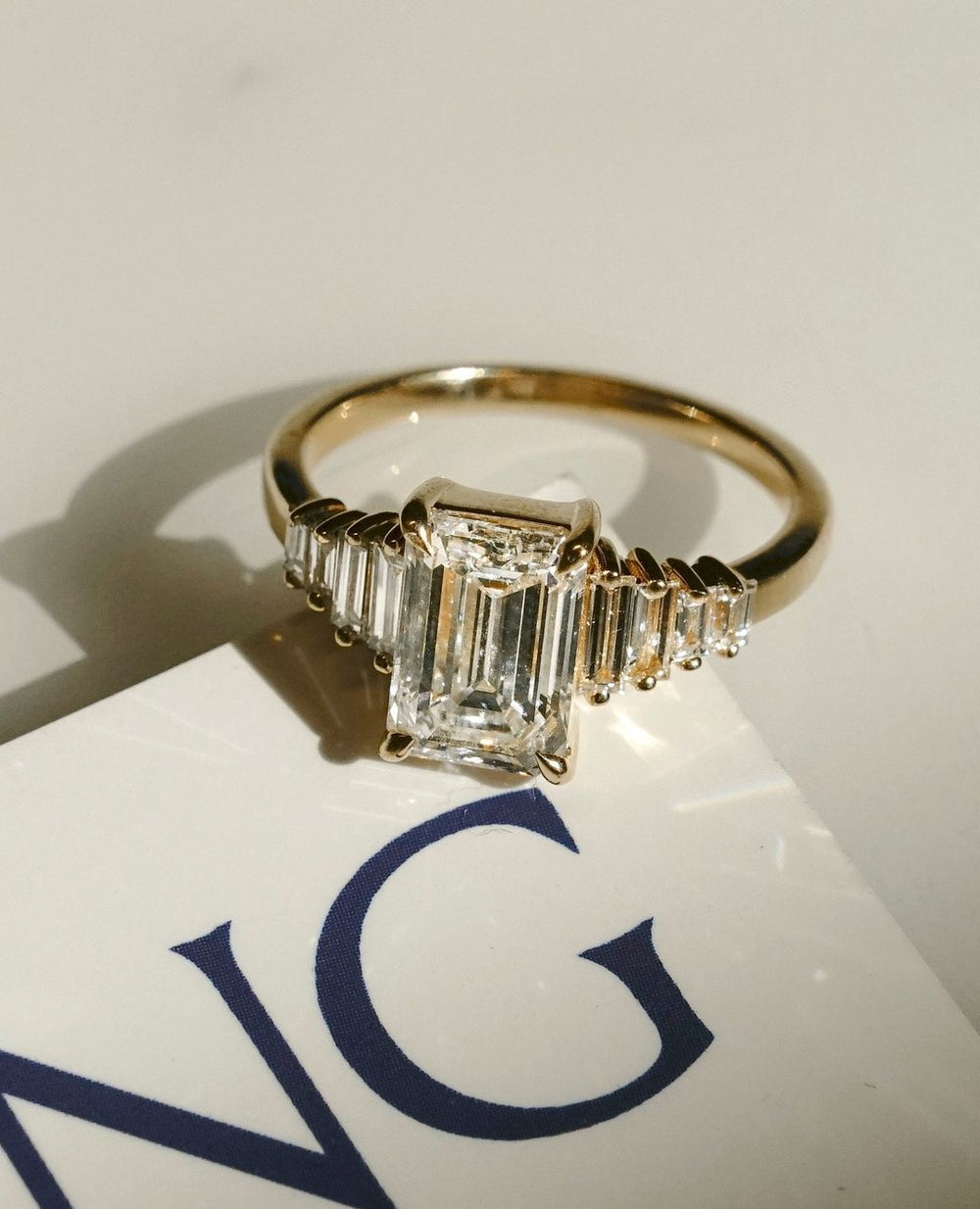 Emerald Cut Labgrown Engagement Ring