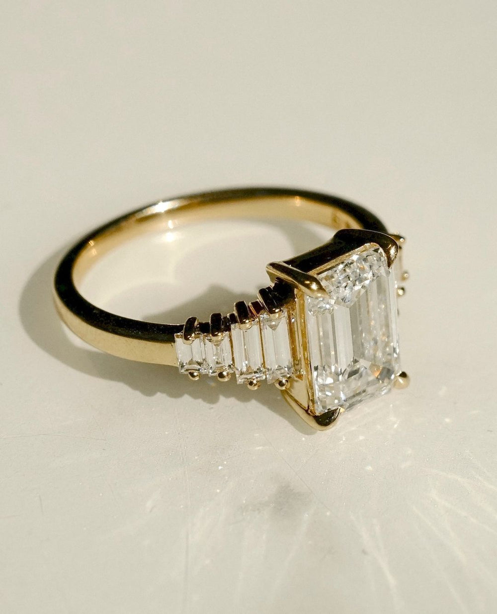 Emerald Cut Labgrown Engagement Ring