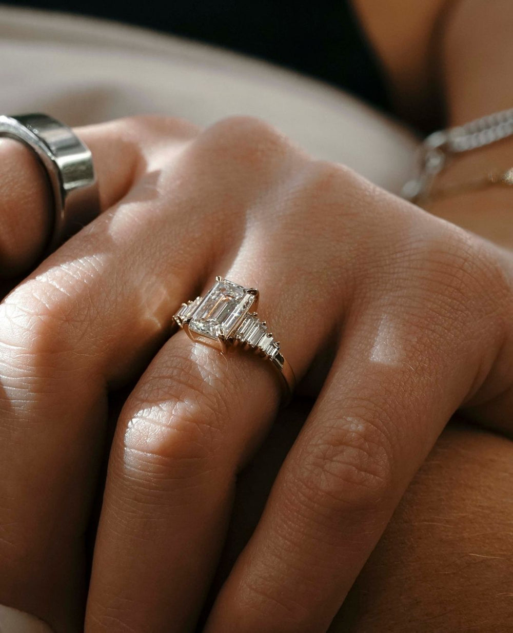 Emerald Cut Labgrown Engagement Ring