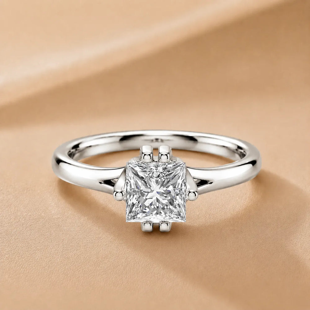 Contemporary Solitaire Engagement Ring
