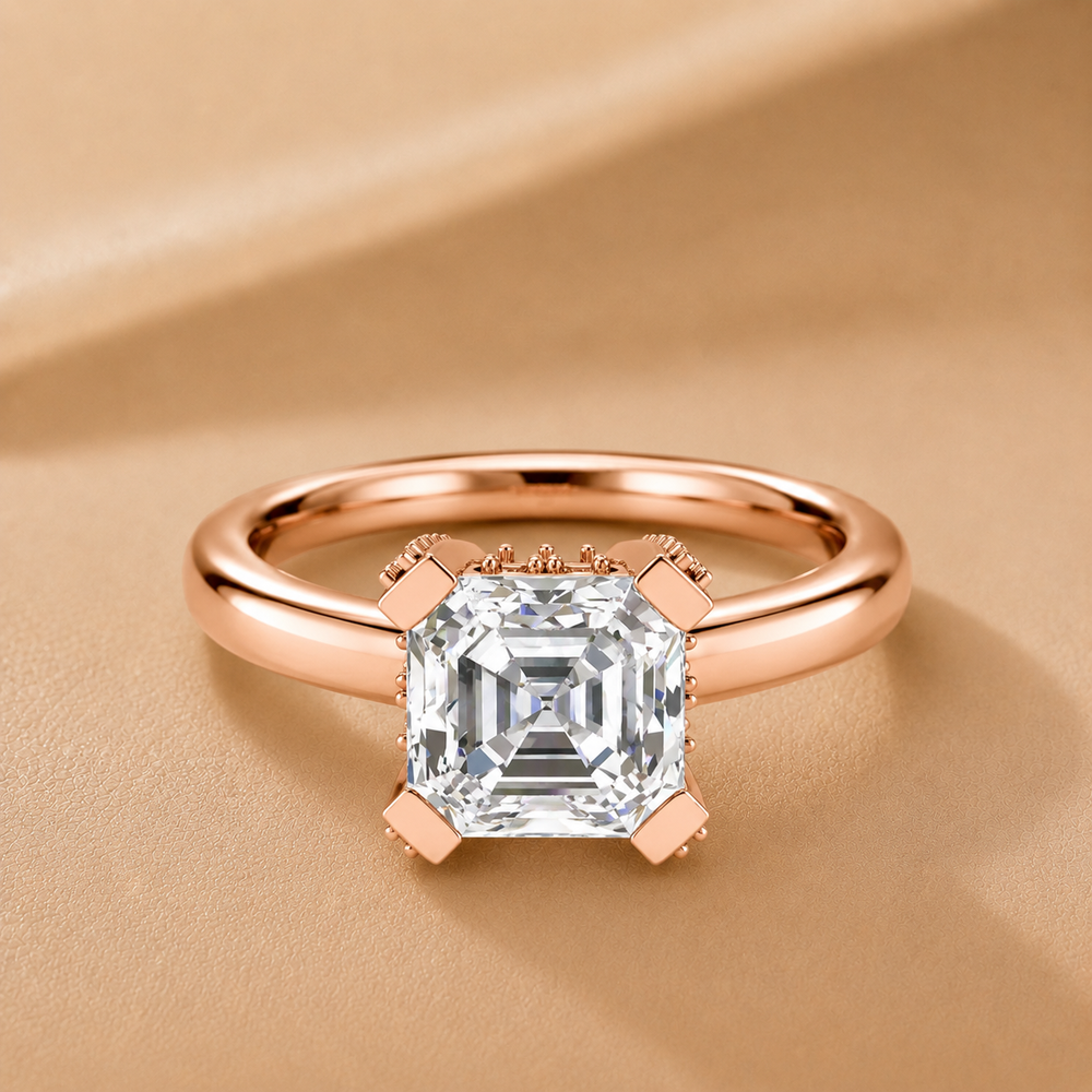Elegant Solitaire Ring with Contemporary Prong Setting