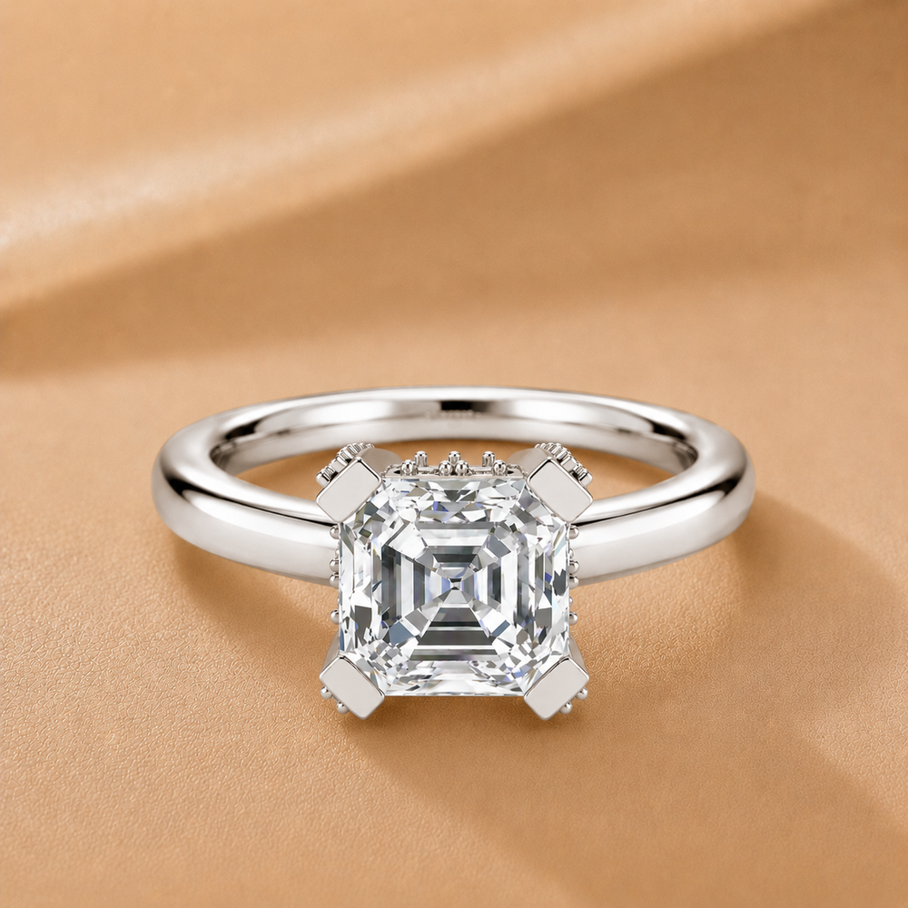 Elegant Solitaire Ring with Contemporary Prong Setting