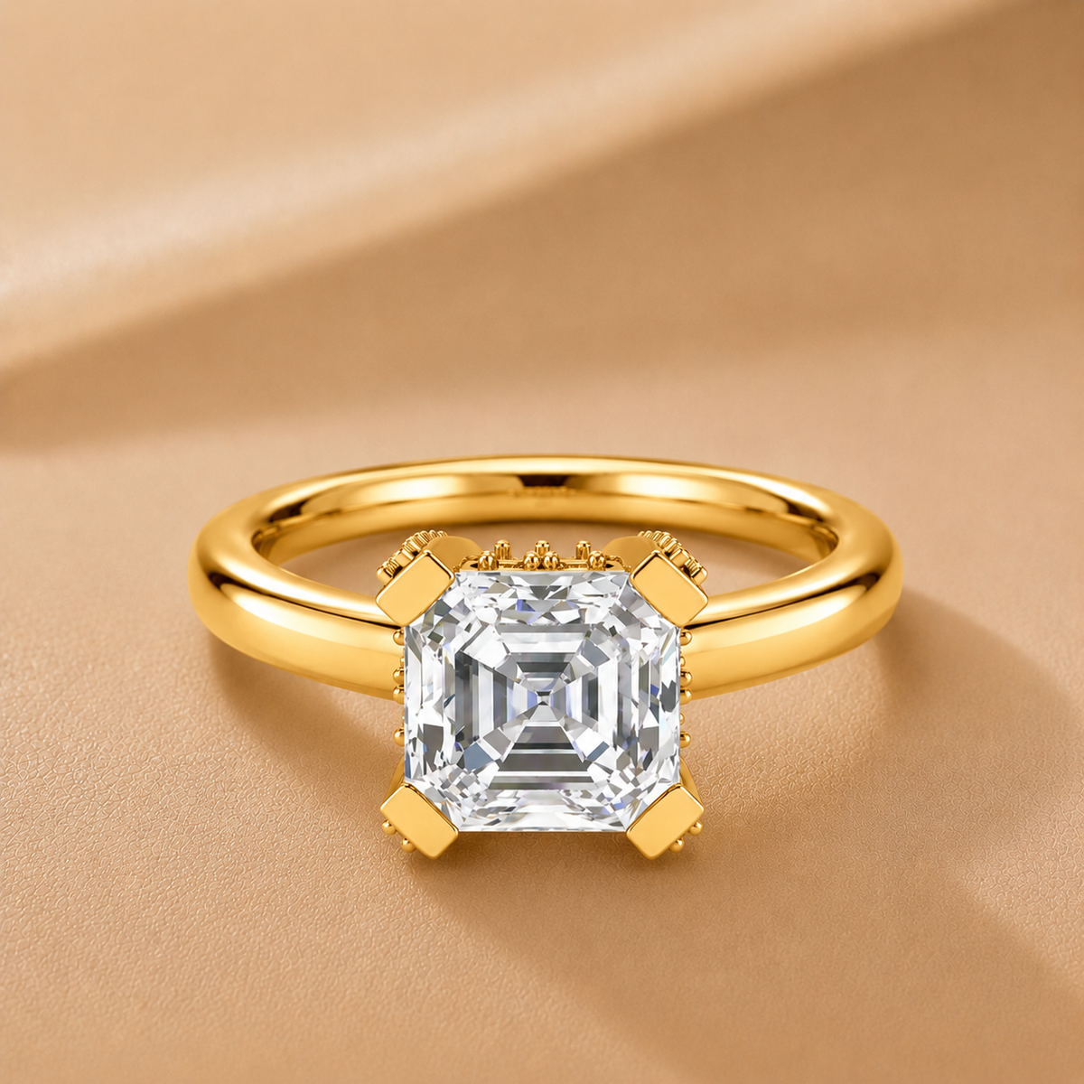 Elegant Solitaire Ring with Contemporary Prong Setting