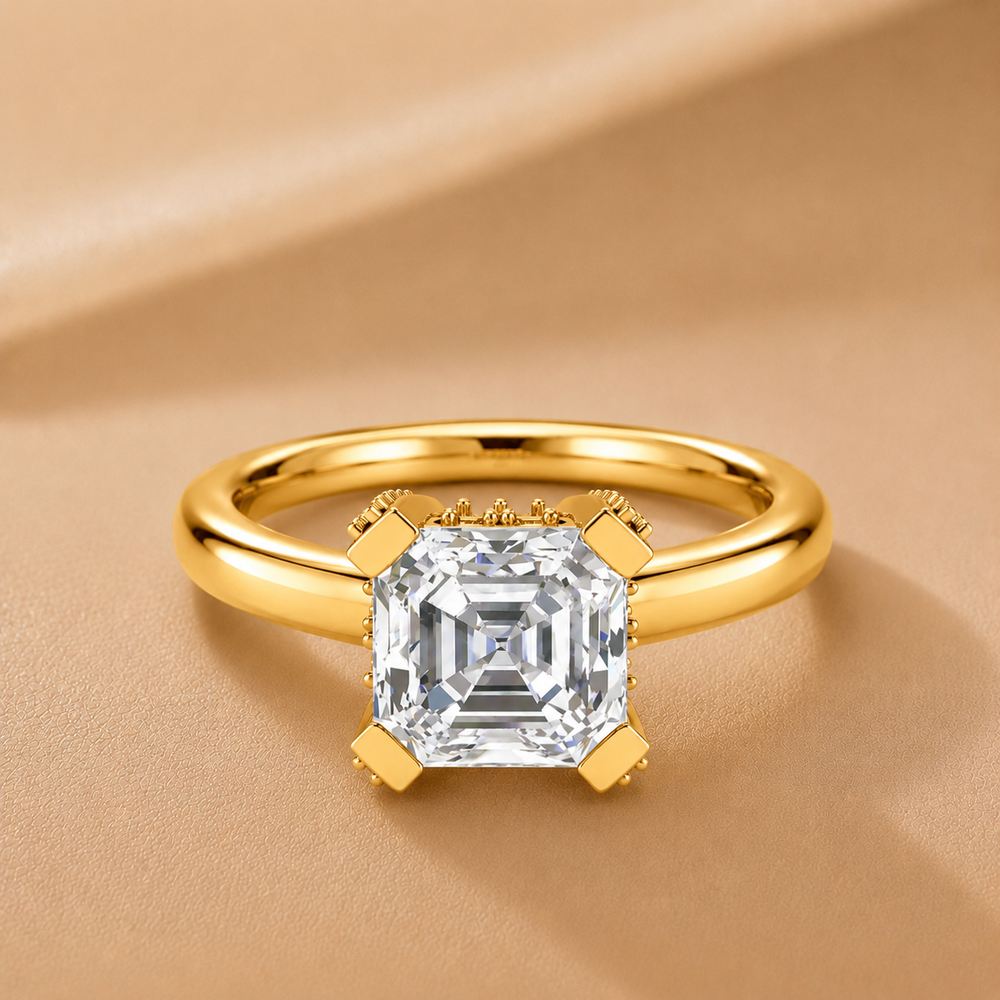 Elegant Solitaire Ring with Contemporary Prong Setting