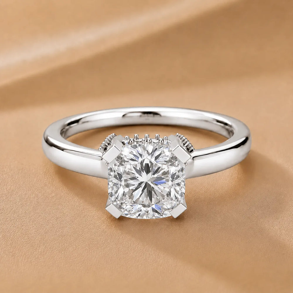 Elegant Solitaire Ring with Contemporary Prong Setting