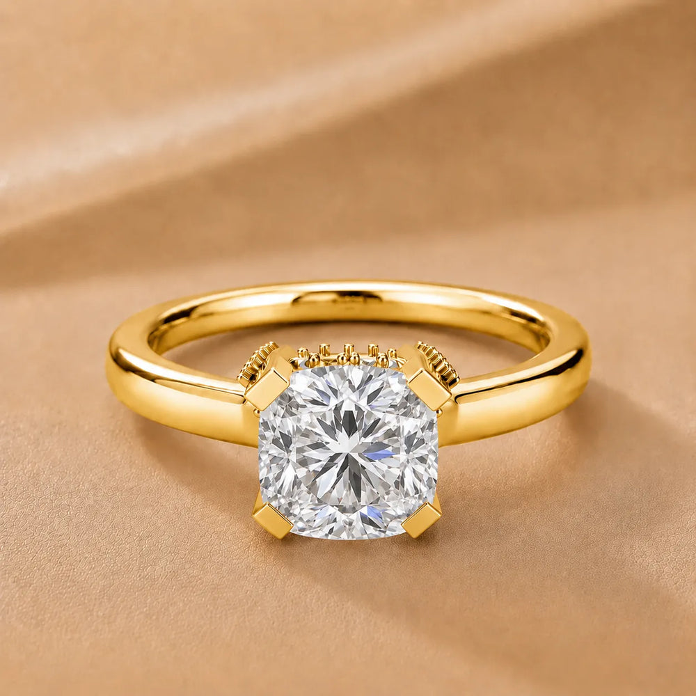 Elegant Solitaire Ring with Contemporary Prong Setting