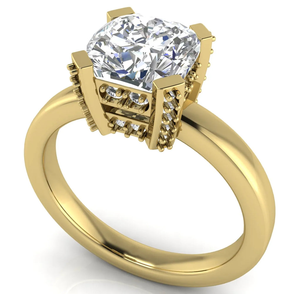 Elegant Solitaire Ring with Contemporary Prong Setting