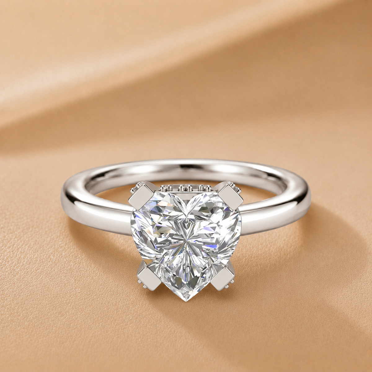 Elegant Solitaire Ring with Contemporary Prong Setting