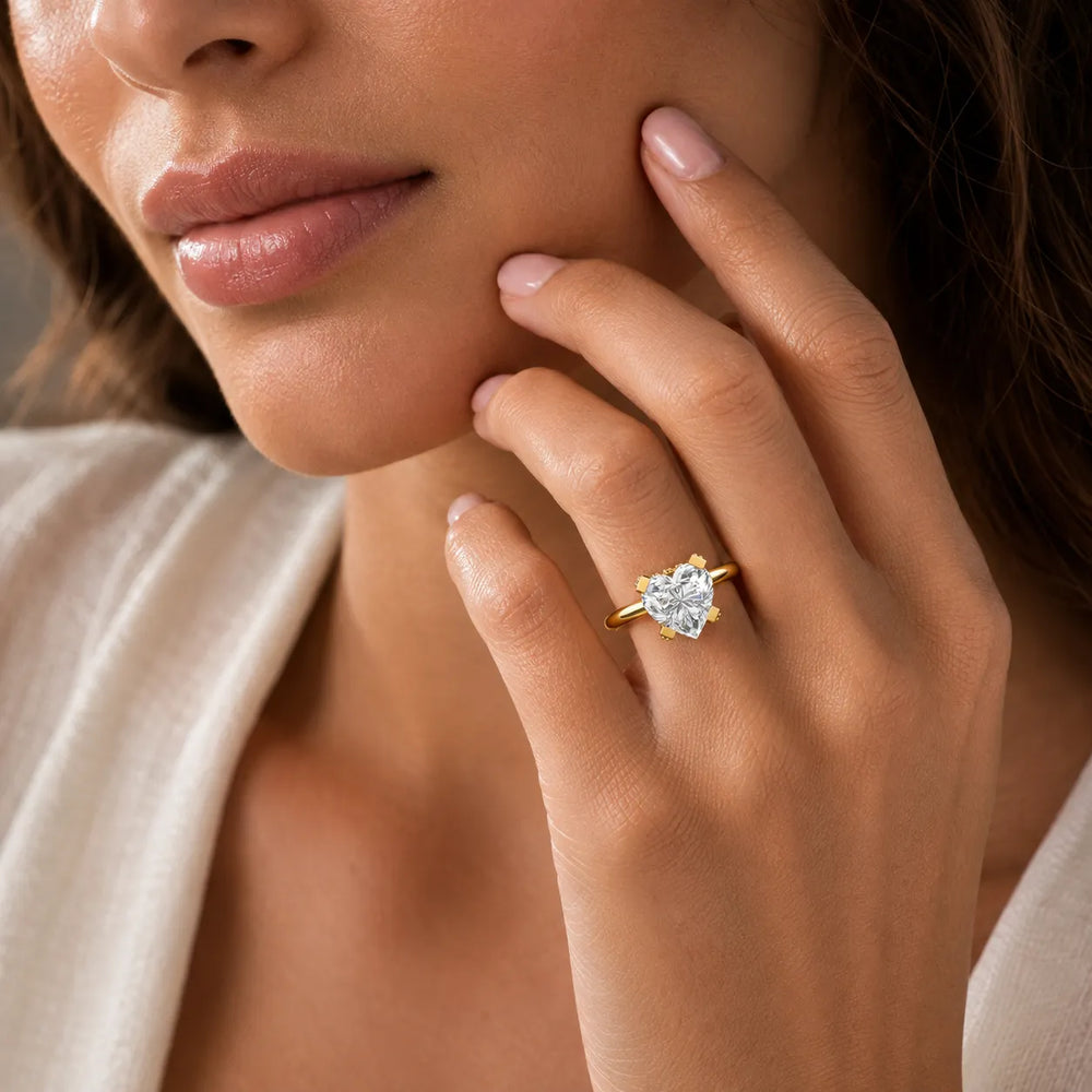Elegant Solitaire Ring with Contemporary Prong Setting