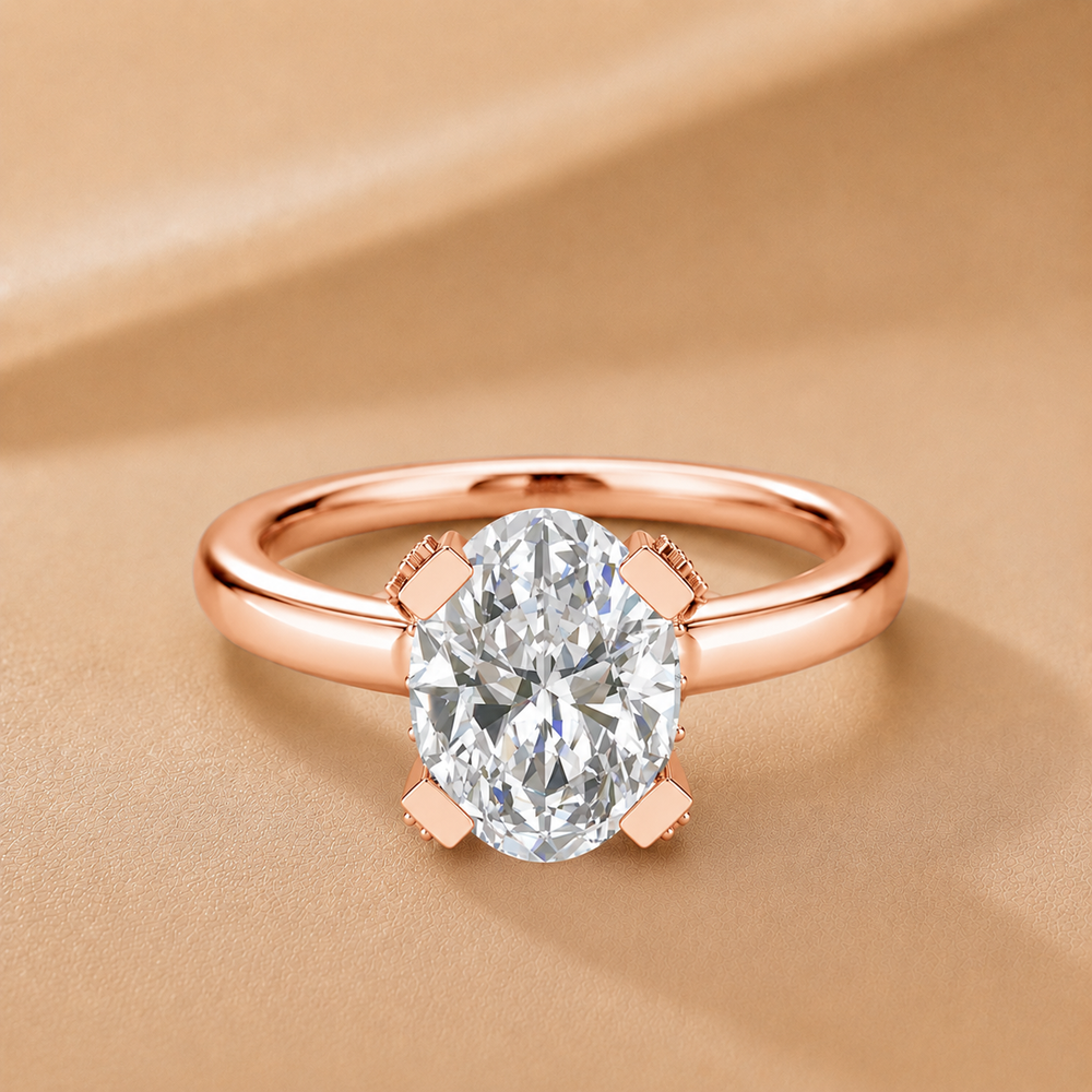 Elegant Solitaire Ring with Contemporary Prong Setting