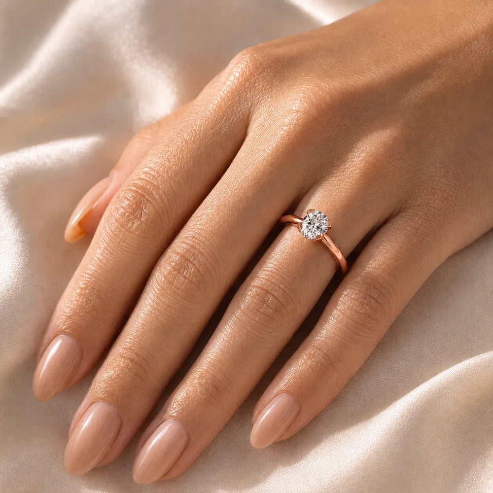 Elegant Solitaire Ring with Contemporary Prong Setting