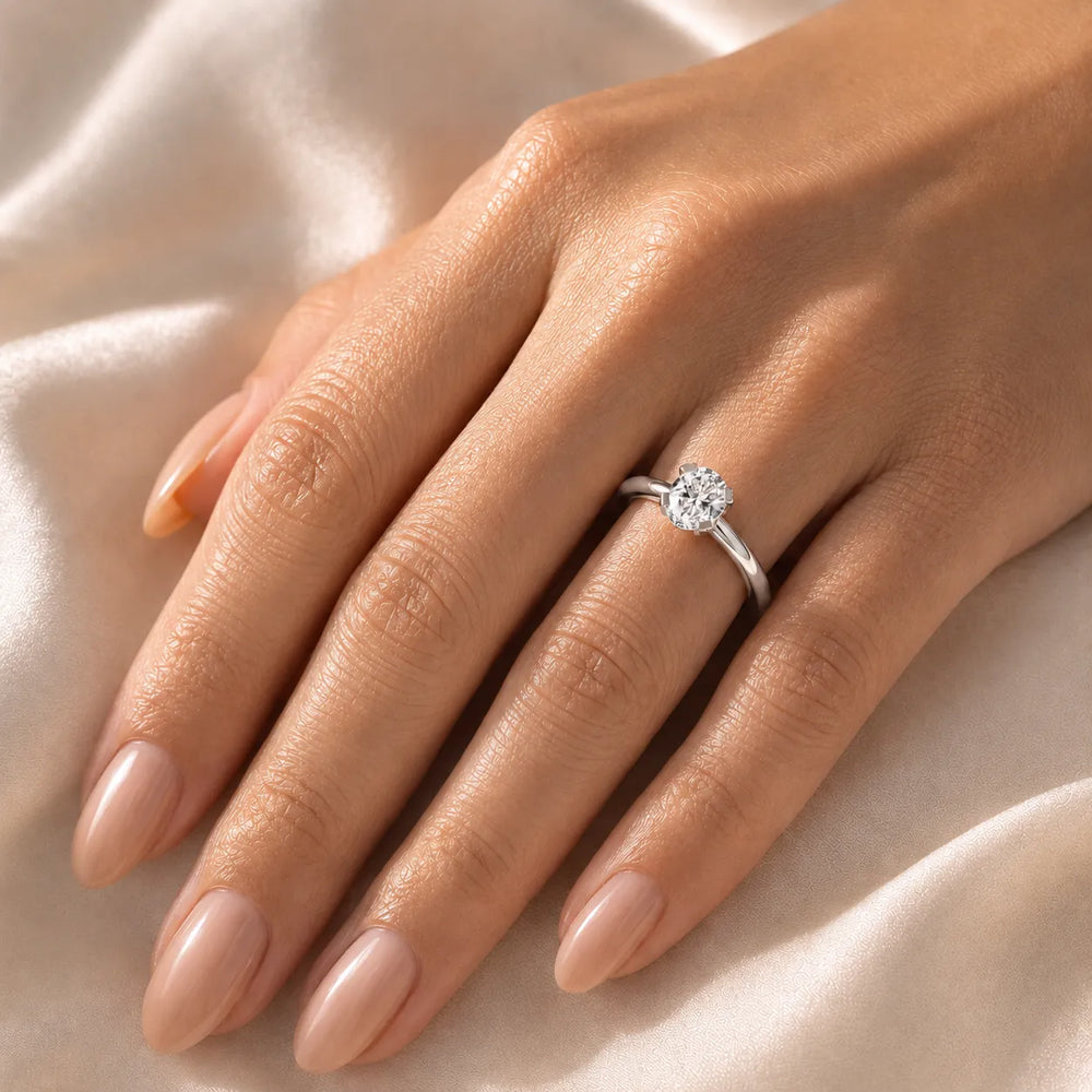 Elegant Solitaire Ring with Contemporary Prong Setting
