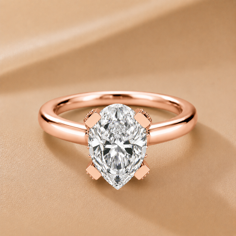 Elegant Solitaire Ring with Contemporary Prong Setting