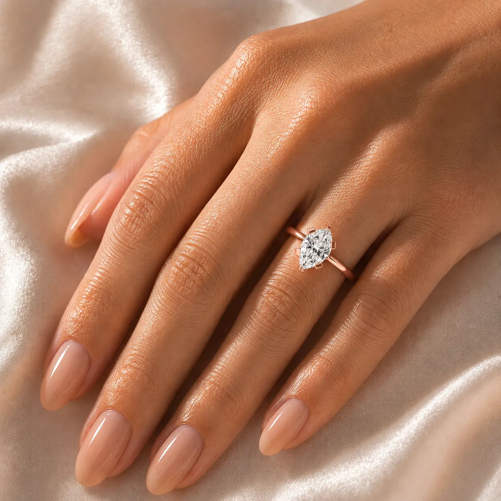 Elegant Solitaire Ring with Contemporary Prong Setting