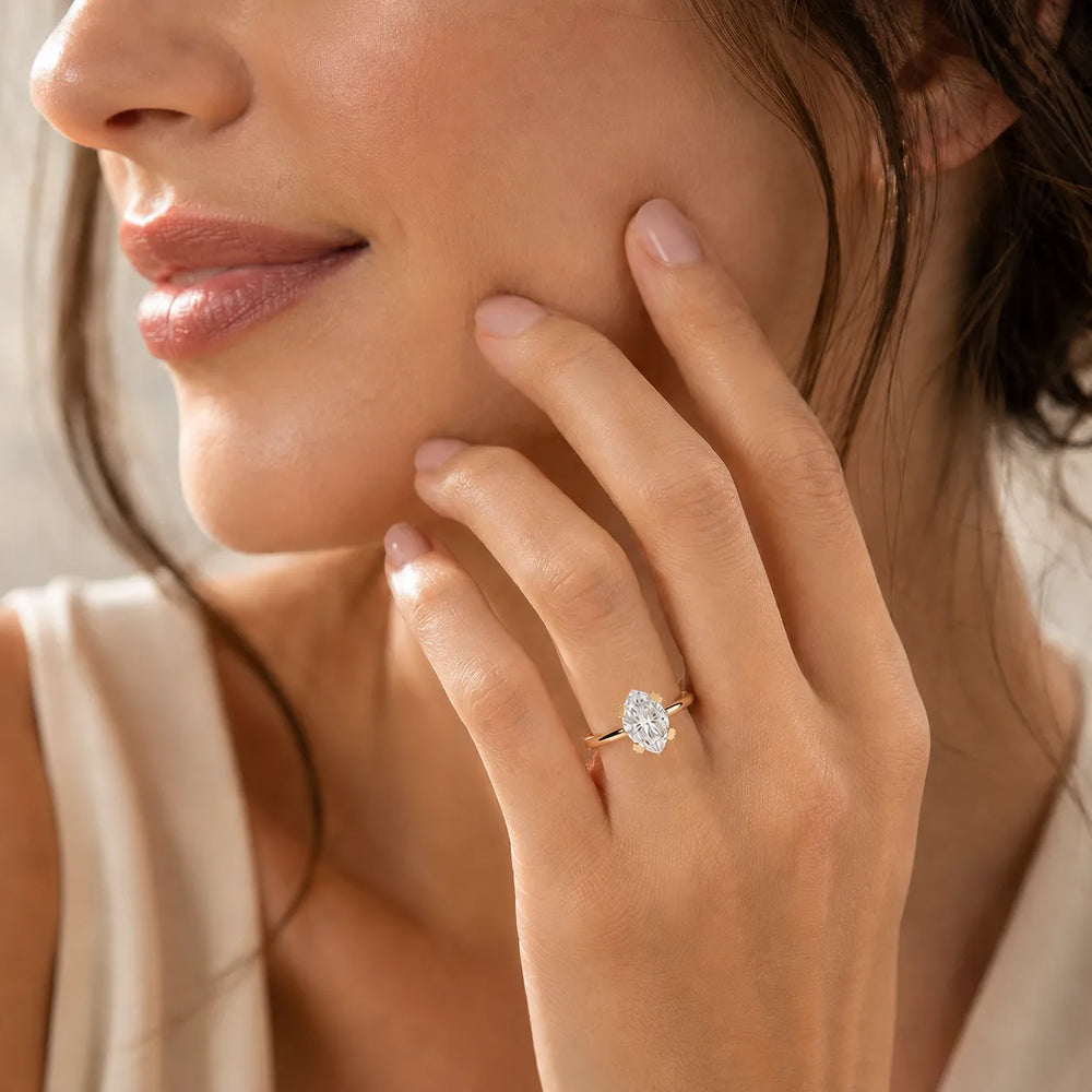 Elegant Solitaire Ring with Contemporary Prong Setting