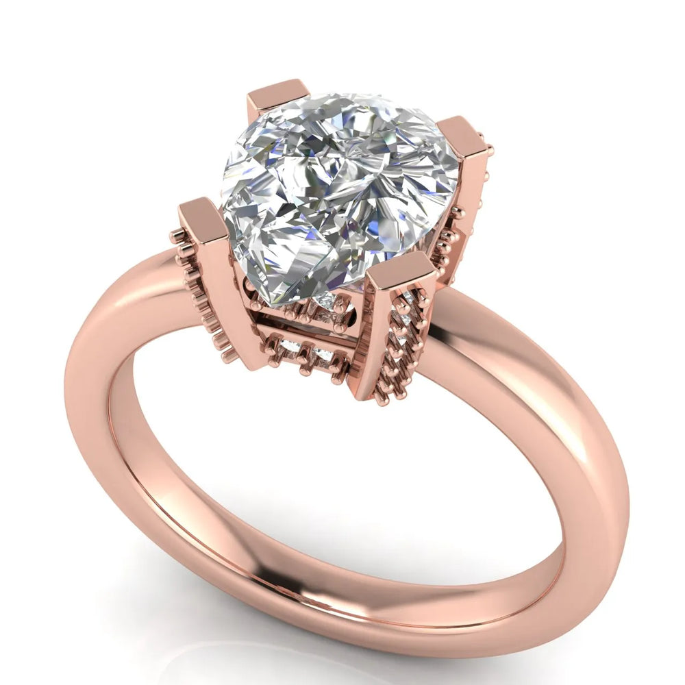 Elegant Solitaire Ring with Contemporary Prong Setting