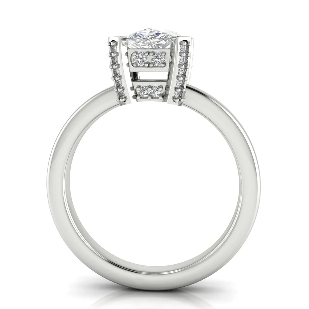 Elegant Solitaire Ring with Contemporary Prong Setting