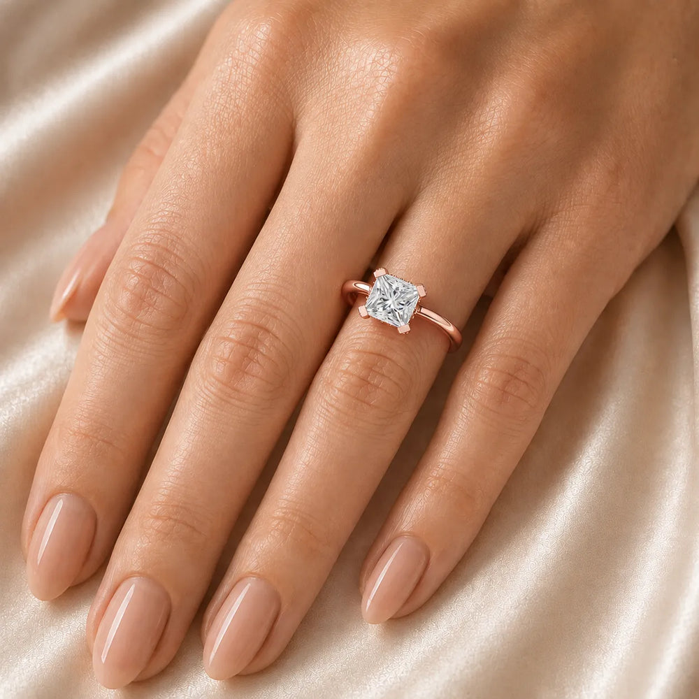 Elegant Solitaire Ring with Contemporary Prong Setting