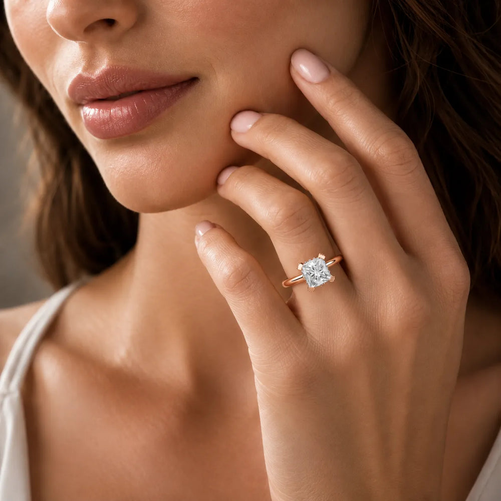 Elegant Solitaire Ring with Contemporary Prong Setting