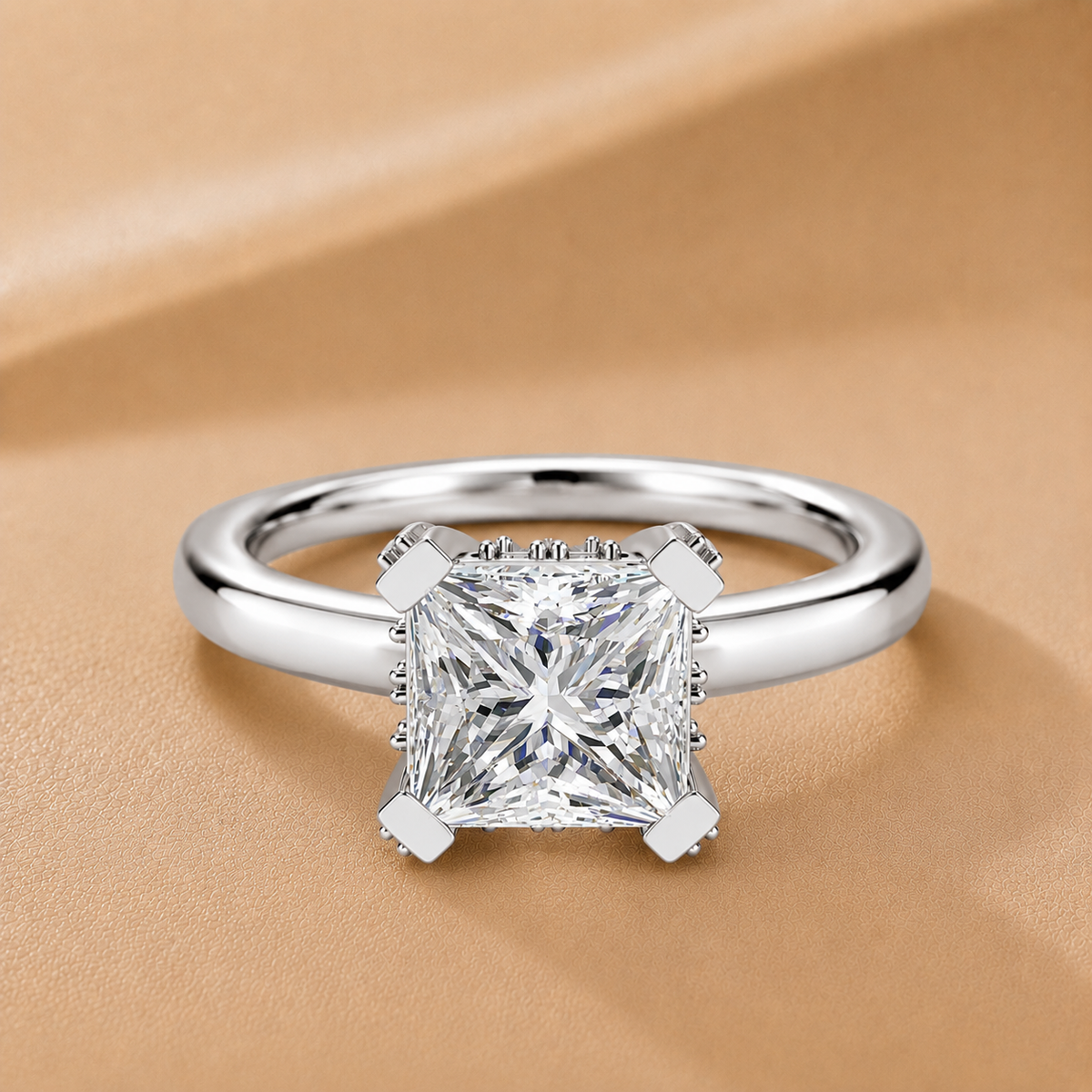 Elegant Solitaire Ring with Contemporary Prong Setting