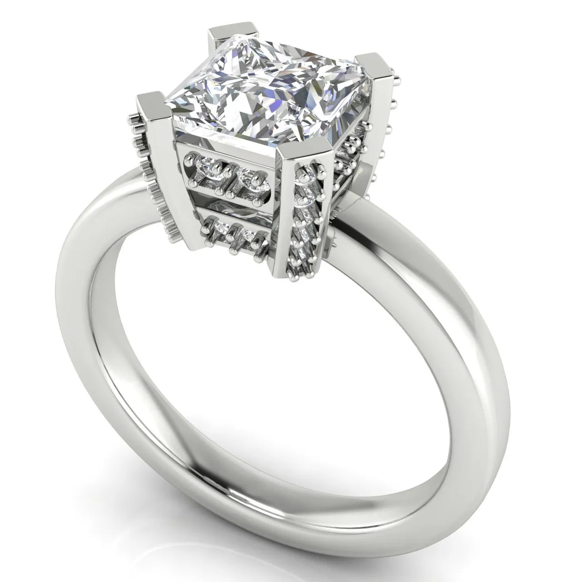 Elegant Solitaire Ring with Contemporary Prong Setting