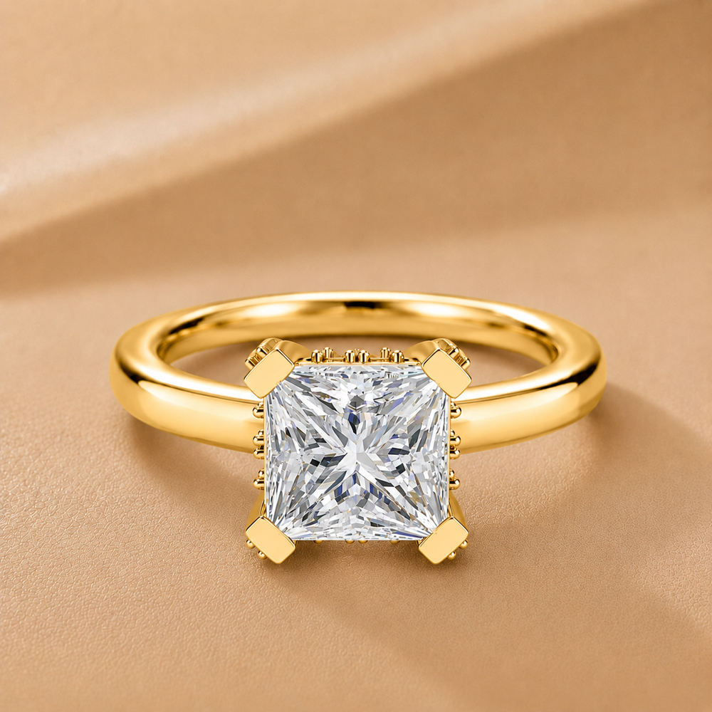 Elegant Solitaire Ring with Contemporary Prong Setting