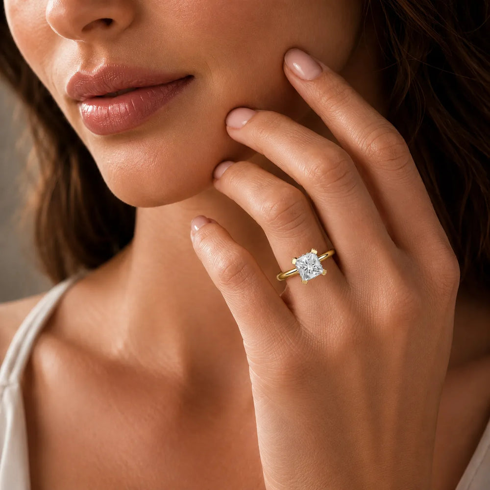 Elegant Solitaire Ring with Contemporary Prong Setting