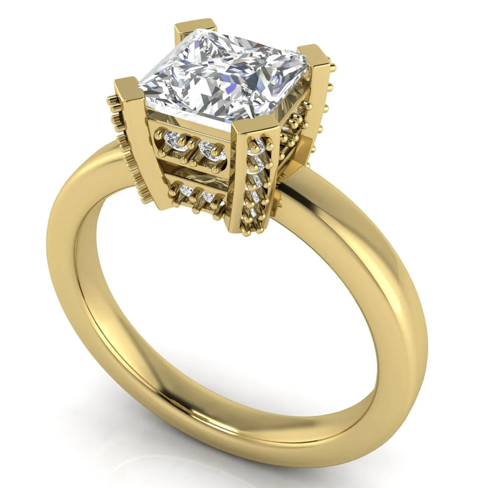Elegant Solitaire Ring with Contemporary Prong Setting