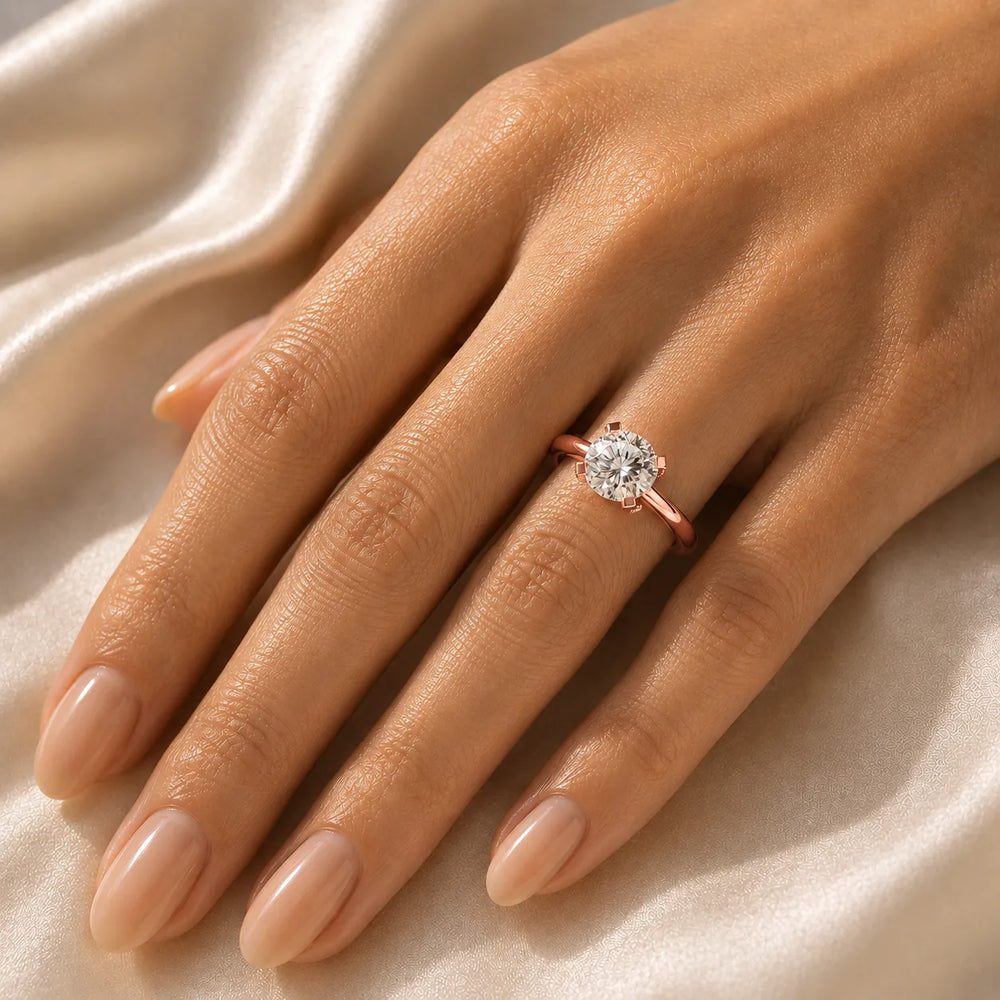 Elegant Solitaire Ring with Contemporary Prong Setting
