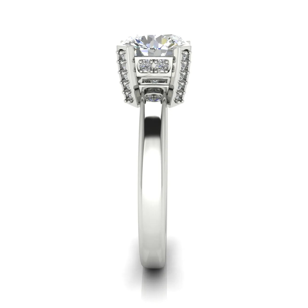 Elegant Solitaire Ring with Contemporary Prong Setting