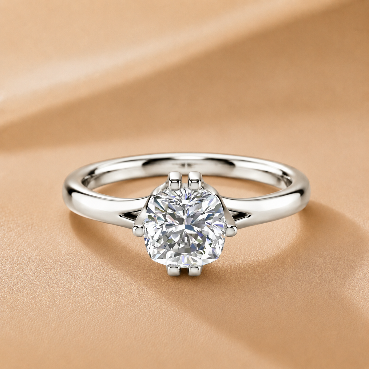 Contemporary Solitaire Engagement Ring