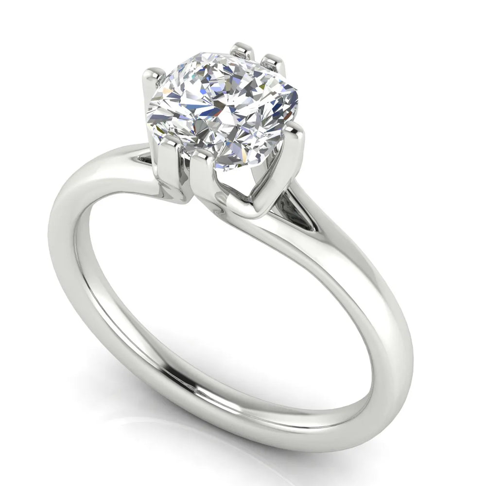 Contemporary Solitaire Engagement Ring