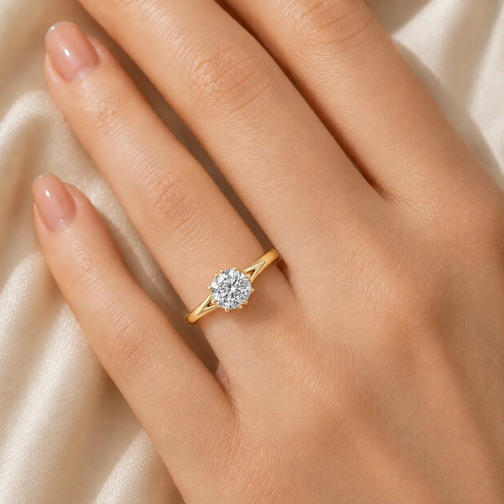 Contemporary Solitaire Engagement Ring