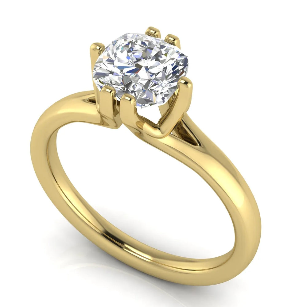 Contemporary Solitaire Engagement Ring