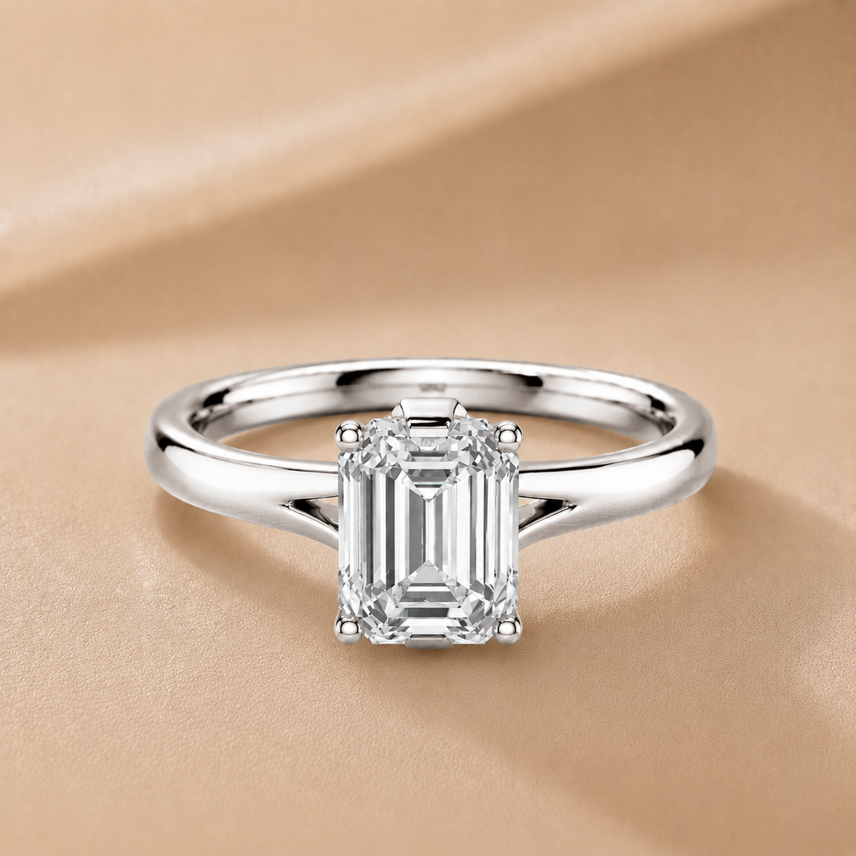 Contemporary Solitaire Engagement Ring