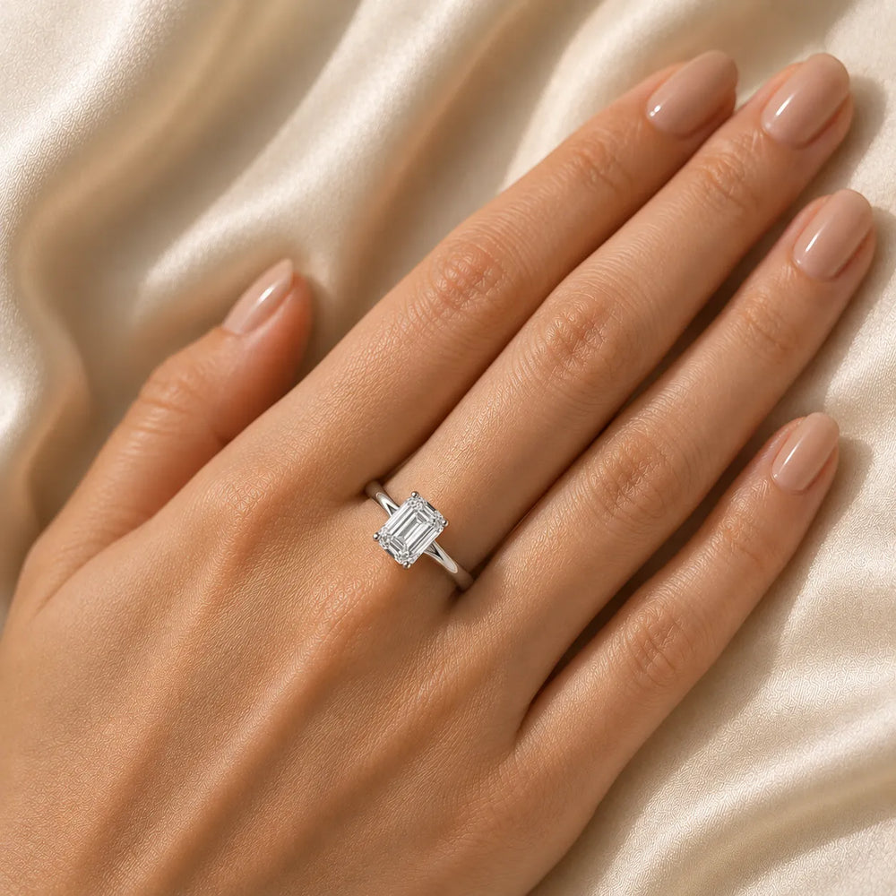 Contemporary Solitaire Engagement Ring