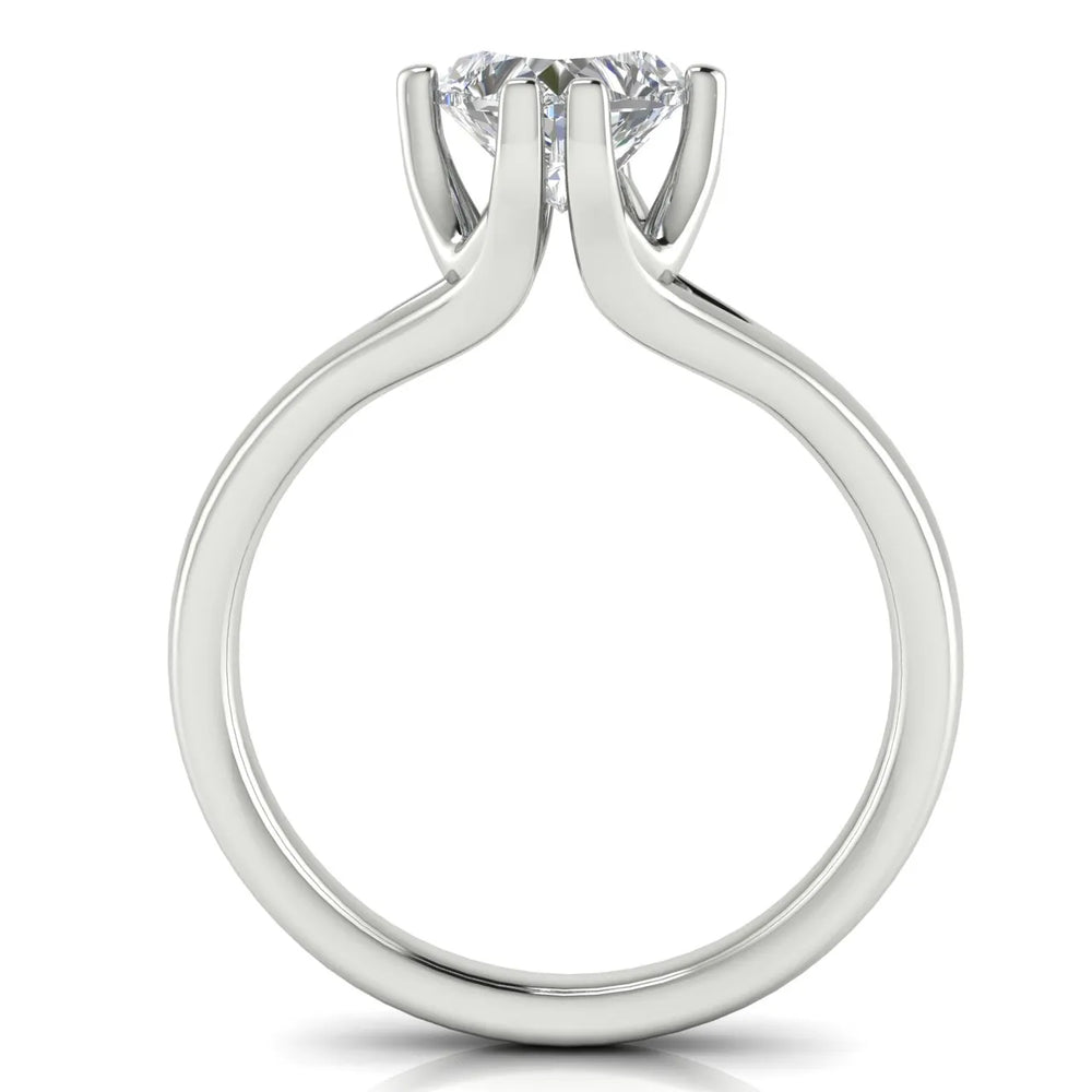 Contemporary Solitaire Engagement Ring