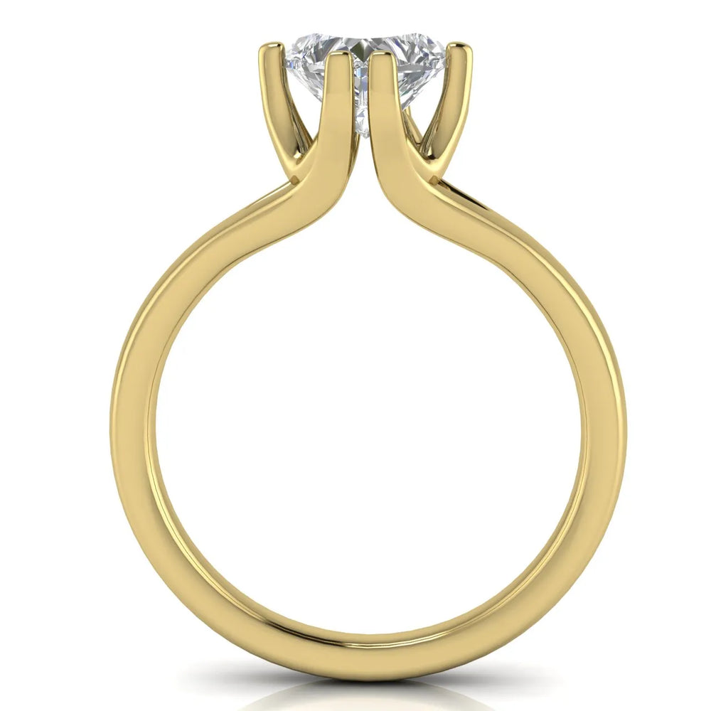 Contemporary Solitaire Engagement Ring
