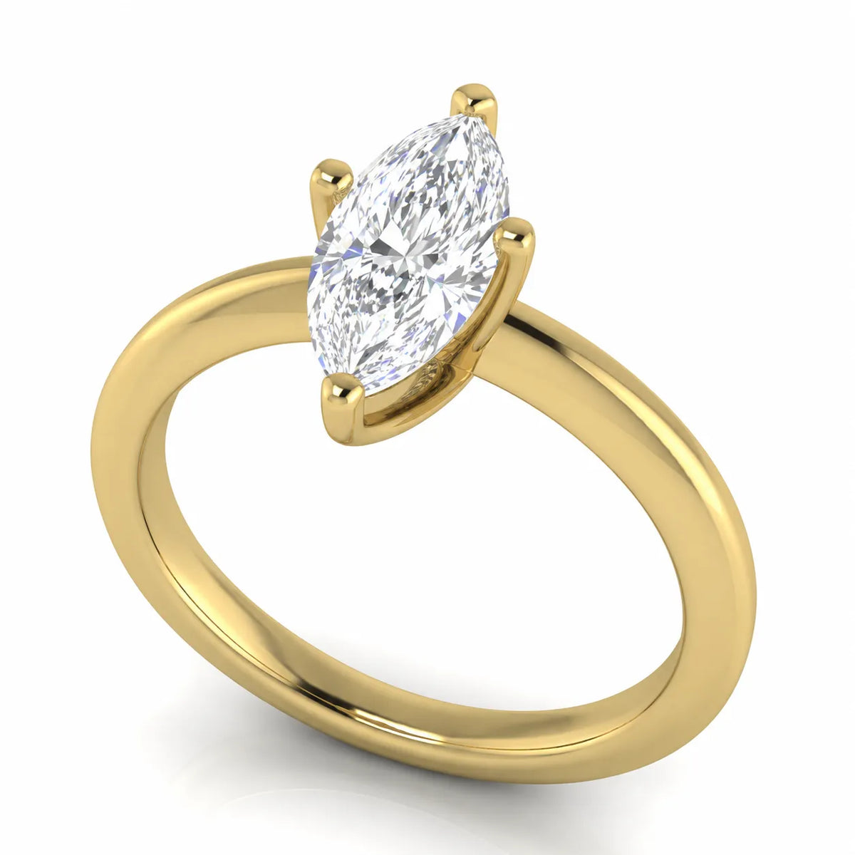 Contemporary Solitaire Engagement Ring