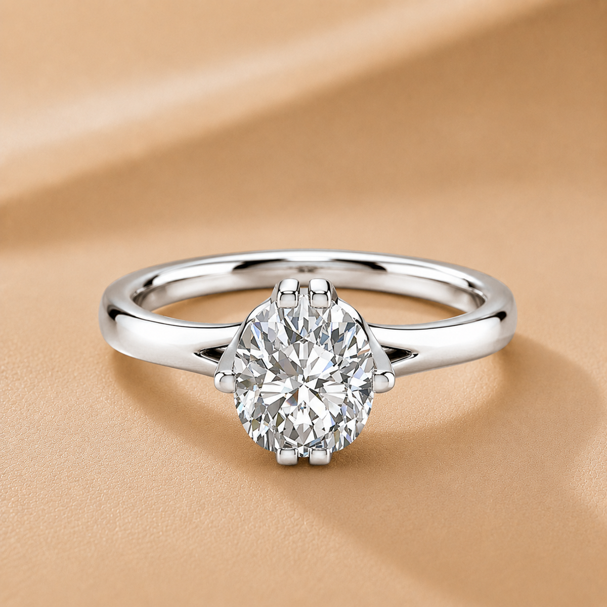 Contemporary Solitaire Engagement Ring