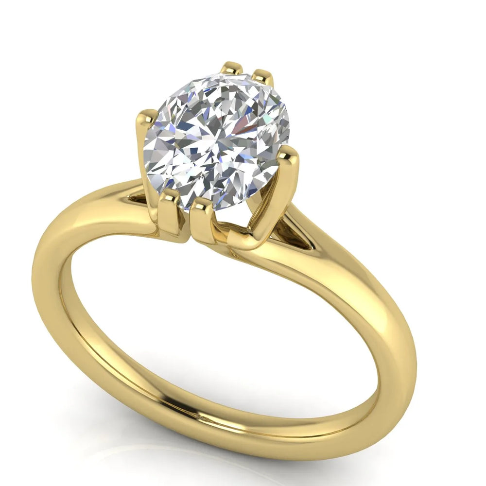 Contemporary Solitaire Engagement Ring