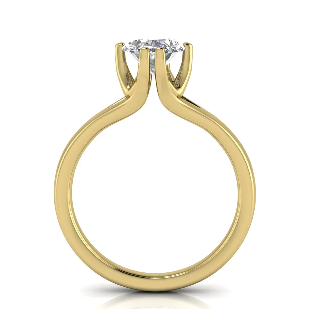 Contemporary Solitaire Engagement Ring