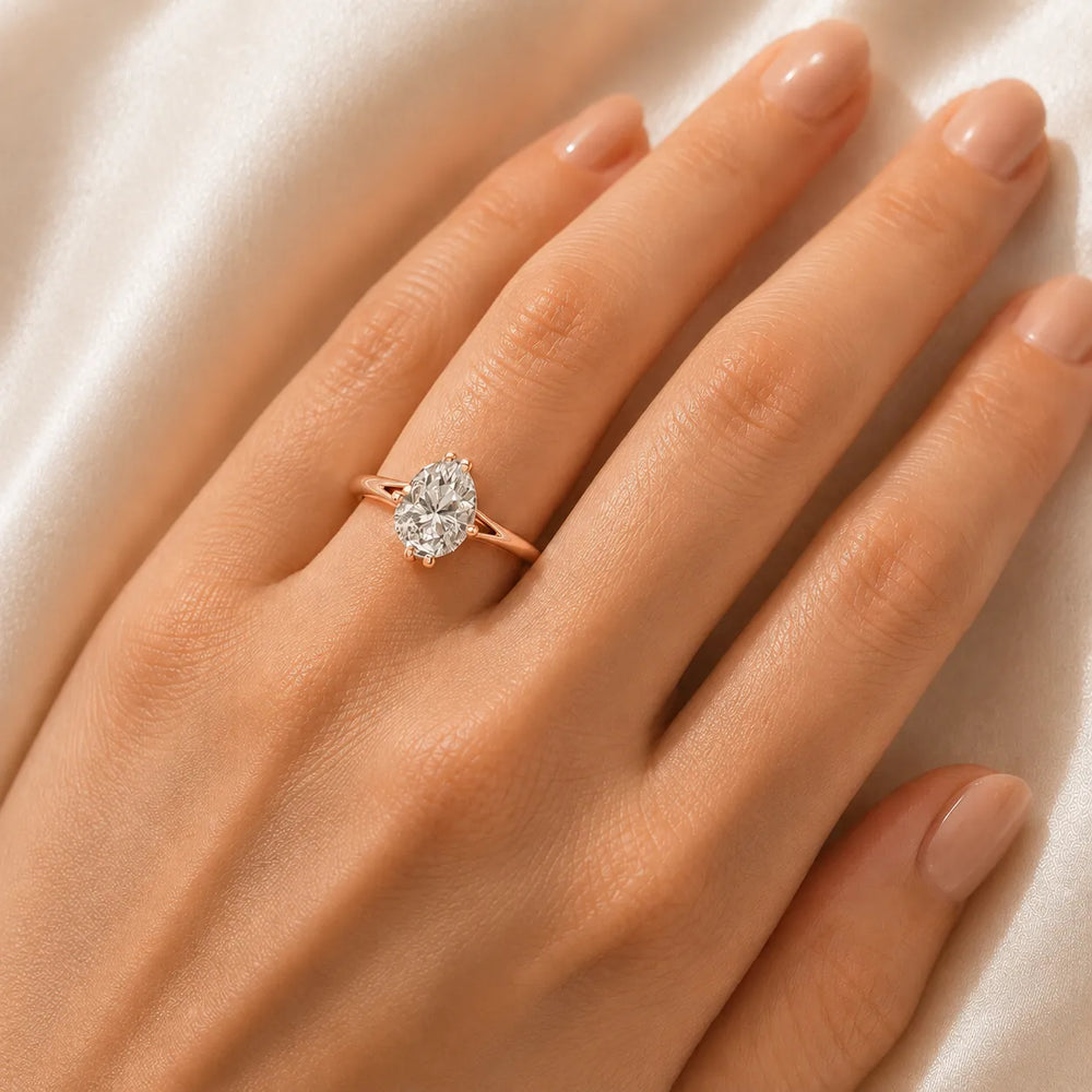 Contemporary Solitaire Engagement Ring
